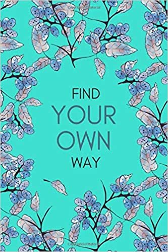 okumak Find Your Own Way: 6x9 Large Print Password Notebook with A-Z Tabs | Medium Book Size | Stylish Painting Floral Design Turquoise
