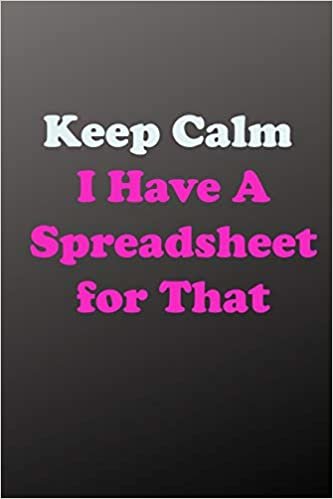 okumak Keep Calm I Have A Spreadsheet for That: notebook organizer .