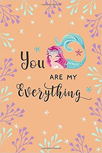 okumak You Are My Everything: 4x6 Password Notebook with A-Z Tabs | Mini Book Size | Floral Star Mermaid Design Orange