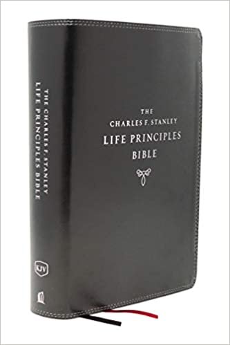 okumak KJV, Charles F. Stanley Life Principles Bible, 2nd Edition, Leathersoft, Black, Comfort Print: Growing in Knowledge and Understanding of God Through His Word