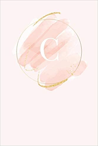 okumak C: 110 Sketchbook Pages (6 x 9) | Light Pink Monogram Sketch and Doodle Notebook with a Simple Modern Watercolor Emblem | Personalized Initial Letter | Monogramed Sketchbook
