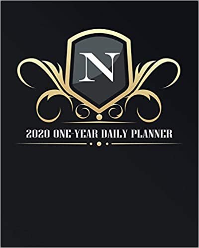okumak N - 2020 One Year Daily Planner: Elegant Black and Gold Monogram Initials | Pretty Calendar Organizer | One 1 Year Letter Agenda Schedule with Vision ... (8x10 12 Month Monogram Initial Planner)