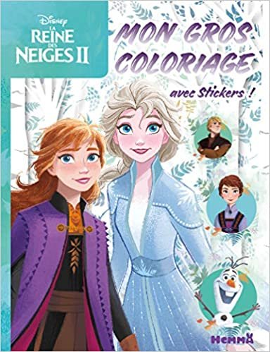 okumak Disney La Reine des Neiges 2 - Mon gros coloriage + stickers ! (Fond forêt)