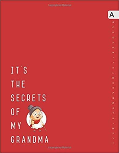 okumak It&#39;s the Secrets of My Grandma: 8.5 x 11 | Large Print Password Notebook Organizer with A-Z Alphabetical Tabs Printed | Cutie Grandmother Design Red