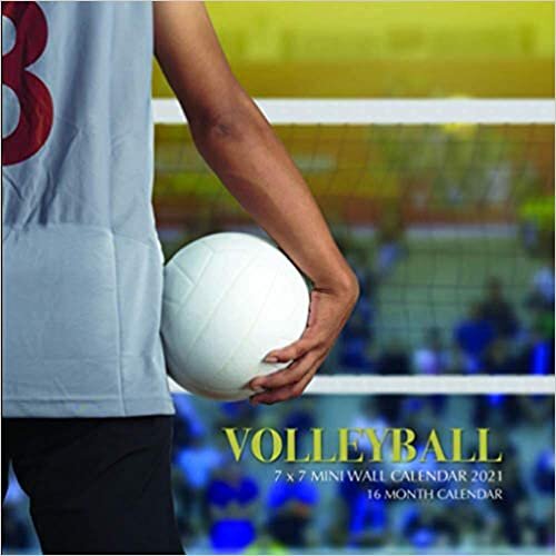 okumak Volleyball 7 x 7 Mini Wall Calendar 2021: 16 Month Calendar