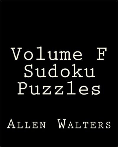 okumak Volume F Sudoku Puzzles: Easy to Read, Large Grid Sudoku Puzzles