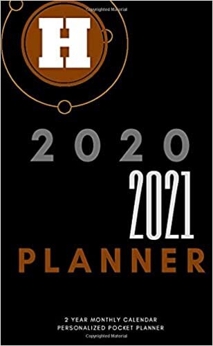okumak H: 2020-2021 PLANNER, Personalized Pocket Planner (2 Year Monthly Calendar): Jan 1, 2020 to Dec 31, 2021: 24 Months Plan Personalized Pocket Planner ... x 6.5” Initial Monogram “H” Pocket Planner.