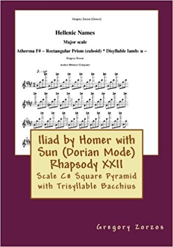 okumak Iliad by Homer with Sun (Dorian Mode) Rhapsody XXII: Scale C# Square Pyramid with Trisyllable Bacchius