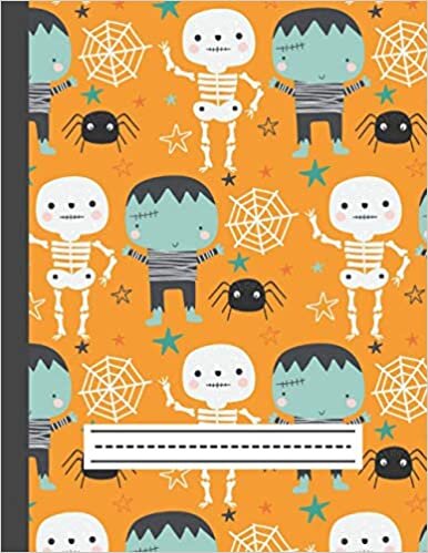 okumak Primary composition notebook: Story Journal Dotted Midline and Picture Space | Grades K-2 | Halloween pattren