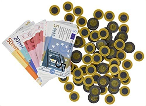 okumak Sachet de 120 pièces et 125 billets en Euros à manipuler (Les maths avec Léonie)