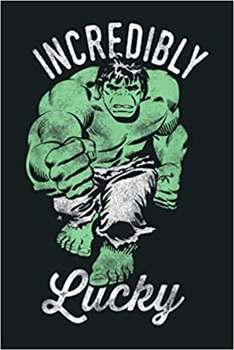 okumak Marvel Hulk Incredibly Lucky Vintage St Paddy S: Notebook Planner -6x9 inch Daily Planner Journal, To Do List Notebook, Daily Organizer, 114 Pages