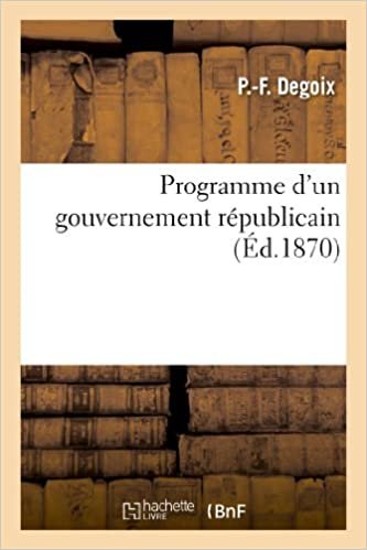 okumak Programme d&#39;un gouvernement républicain (Sciences Sociales)