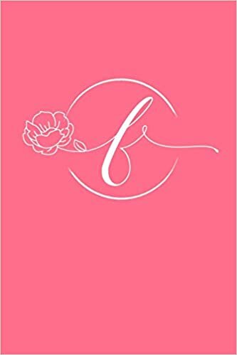 okumak F: 110 College-Ruled Pages (6 x 9) | Bright Pink Monogram Journal and Notebook with a Simple Vintage Floral Rose Design | Personalized Initial Letter ... | Pretty Monogramed Composition Notebook