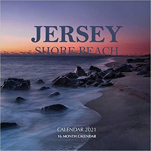 okumak Jersey Shore Beach Calendar 2021: 16 Month Calendar