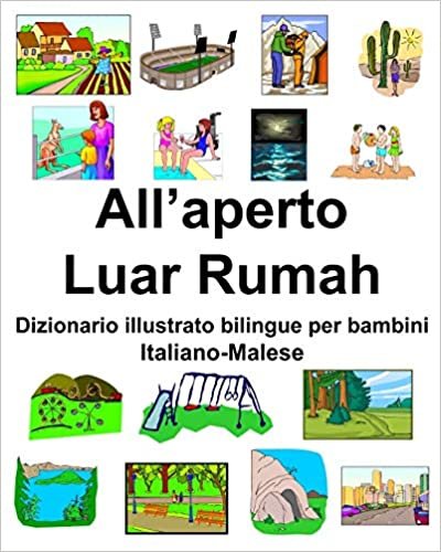 okumak Italiano-Malese All’aperto/Luar Rumah Dizionario illustrato bilingue per bambini