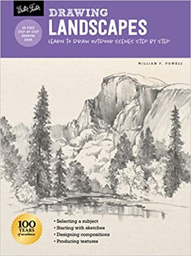 okumak Drawing: Landscapes with William F. Powell: Learn to draw outdoor scenes step by step (How to Draw &amp; Paint)