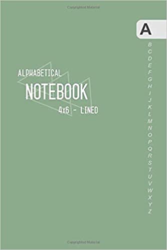 okumak Alphabetical Notebook 4x6: Small Lined-Journal Organizer with A-Z Tabs Printed | Smart Dusty Green Design