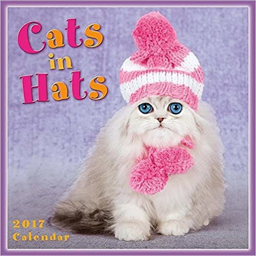 okumak Cats in Hats 2017 Mini Wall Calenar
