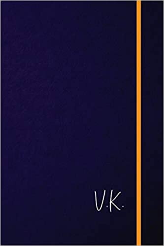 okumak V.K.: Classic Monogram Lined Notebook Personalized With Two Initials - Matte Softcover Professional Style Paperback Journal Perfect Gift for Men and Women
