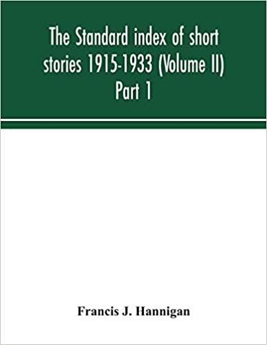 okumak The standard index of short stories 1915-1933 (Volume II) Part 1