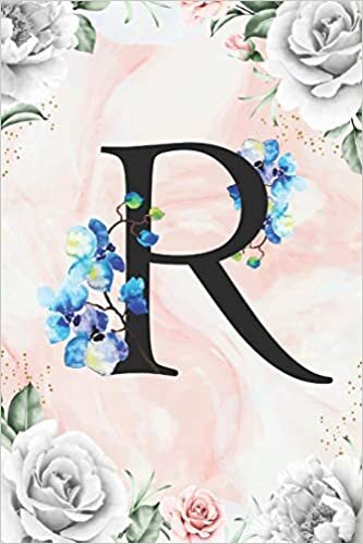 okumak R: Cute Initial Monogram Letter A Gratitude and Daily Reflection Journal For Mindfulness and Productivity A 120 Day Daily Gratitude Journal with Marble Pattern with White Flower Framed Print