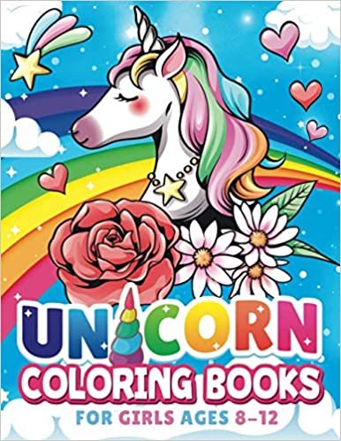 okumak Unicorn Coloring Books for Girls ages 8-12: 50 cute unicorn drawings to color in this unicorn coloring book | Discover a magical world full of ... Gift Unicorn Crafts Books for girls age 8-10