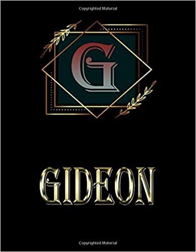 okumak Gideon: Personalized Name Sketchbook.Monogram Initial Letter G Journal. Gideon Cute Sketchbook on Black Cover , Blank Paper 8.5 x 11 ,Great For Drawing, Sketching, Crayon Coloring and colored pencil