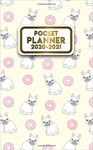 okumak 2020-2021 Pocket Planner: Cute Curious Pug Dog 2 Year Calendar &amp; Agenda with Monthly Spread View - Two Year Organizer with Inspirational Quotes, U.S. Holidays, Vision Board &amp; Notes