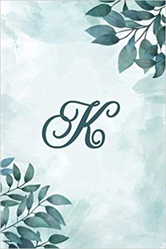 okumak K: Monogram Initial Notebook Letter K | birthday netebook | College Ruled| , birthday , Farmouse, Flowers, Woodgrain, Floral