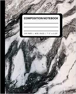 okumak Composition Notebook: Wide-Ruled Paper Notebook | 7.5&quot; x 9.25&quot; 110 Pages | Marble | Blank Wide Lined Workbook for Girls Boys Teens Students