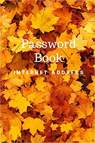 Password Book Internet Address: keep private information to website address, username, password and notes size 6"x9" make you easy to find and have phone page in backside.