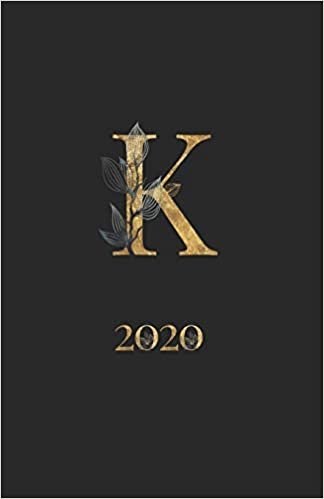 okumak 2020: Planner with Gold Monogram | Initial Letter K | Weekly Agenda for Girls &amp; Women | Organizer with To-Do’s, Notes | Monthly &amp; Yearly Calendar | Black