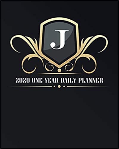 okumak J - 2020 One Year Daily Planner: Elegant Black and Gold Monogram Initials | Pretty Calendar Organizer | One 1 Year Letter Agenda Schedule with Vision ... (8x10 12 Month Monogram Initial Planner)