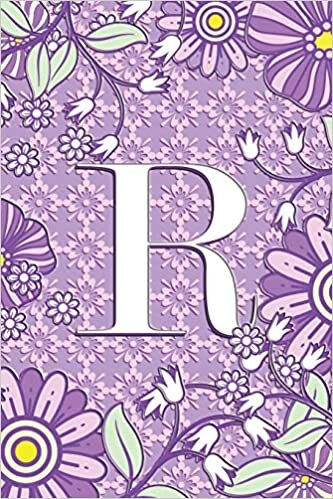 okumak R: 6&quot; x 9&quot; Personalized Monogram Initial R Matte Paperback Notebook Journal Diary 120 Pages (60 sheets) Wide-Ruled Blank Lined For Girls And Women