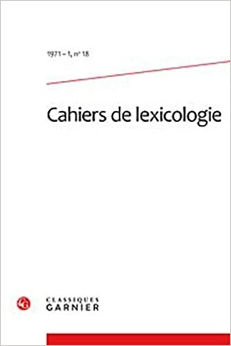okumak cahiers de lexicologie 1971 - 1, n° 18 - varia