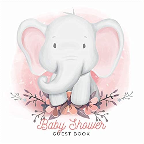 Baby Shower Guest Book: Elephant Baby Boy, Sign in Book Advice for Parents Wishes for a Baby Bonus Gift Log Keepsake Pages, Place for a Photo