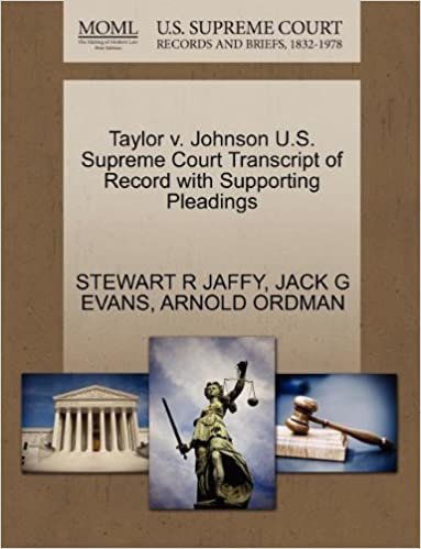 okumak Taylor v. Johnson U.S. Supreme Court Transcript of Record with Supporting Pleadings