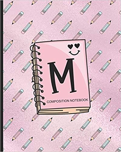 okumak Composition Notebook M: Monogrammed Initial Primary School Wide Ruled Interior Notebook