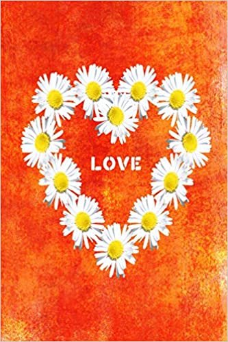 okumak LOVE: 6x9 Pretty Daisy Heart notebook with dot grid pages