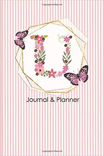 okumak U Journal &amp; Planner: Day to a Page Monogram Initial Diary and Organizer