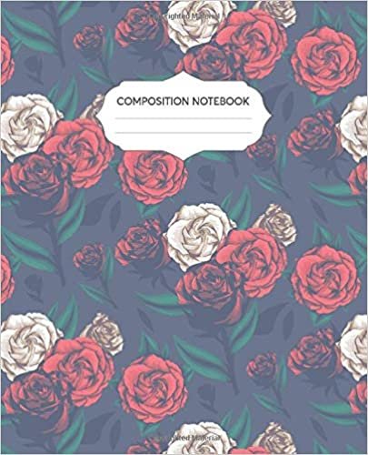 okumak Composition Notebook: College Ruled Flower for Girls s Kids School Writing Notes Journal Cute Wide Ruled Paper 110 pages: Wide Blank Lined ... for Home School College Notebook With Floral