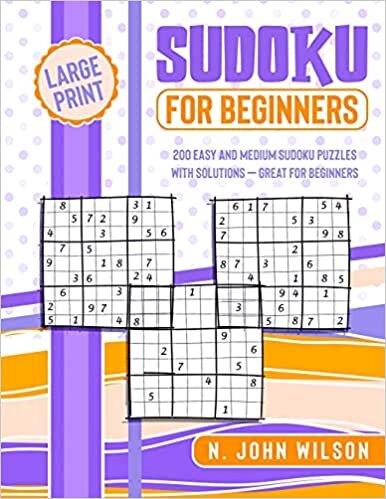 okumak Sudoku for Beginners: 200 Easy and Medium Sudoku Puzzles with Solutions - Great for Beginners