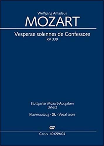 okumak Vesperae solennes de Confessore (Klavierauszug XL): KV 339, 1780
