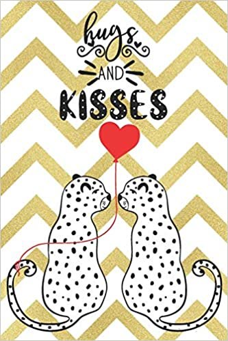 okumak Hugs And Kisses: Valentine Day Notebook for Leopard Lovers | Gift for Loved One | Friend Co-Worker | Kids (Romantic Journals and Coloring Books for Adults and Kids)