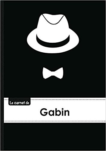 okumak Le carnet de Gabin - Lignes, 96p, A5 - Chapeau et N ud papillon (Adulte)