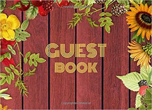 okumak Guest Book: Rustic Guest Book For Vacation Home, Rental, B&amp;B, Beach House, Cabin (110 Unlined Pages Blank)