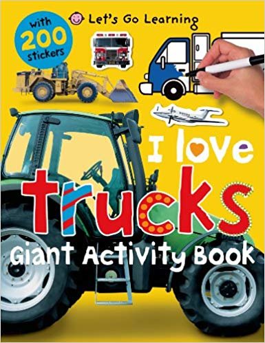 okumak I Love Trucks Giant Activity Book (Lets Go Learning)