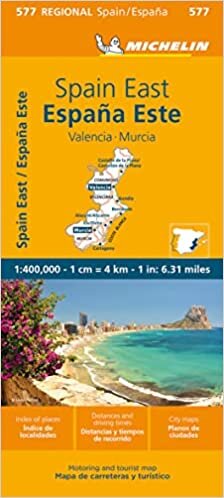 Spain East, Valencia, Murcia - Michelin Regional Map 577