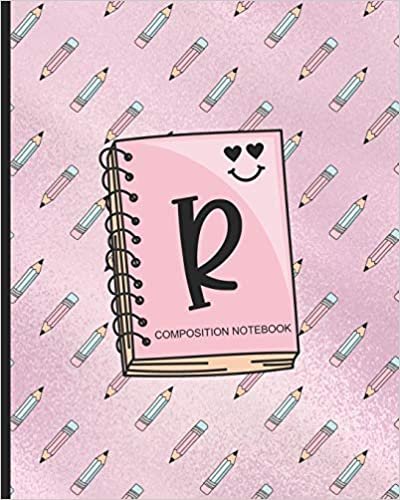 okumak Composition Notebook R: Monogrammed Initial Primary School Wide Ruled Interior Notebook
