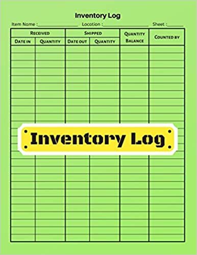 okumak Inventory log: V.6 - Inventory Tracking Book, Inventory Management and Control, Small Business Bookkeeping / double-sided perfect binding, non-perforated